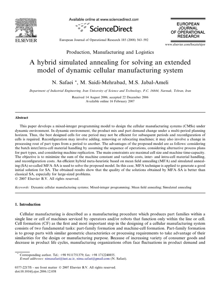 A Hybrid Simulated Annealing For Solving An Extend 2008 European ...