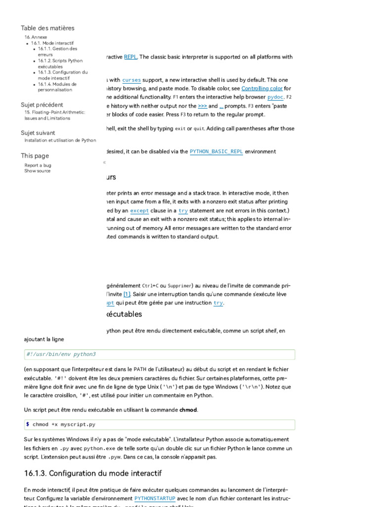 Mode interactif de Python 3.13 | PDF | Architecture d'un système ...