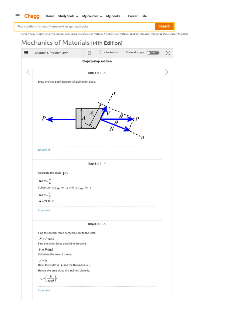 Mechanics of Materials Solutions Guide | PDF | Stress (Mechanics ...