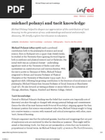 Michael Polanyi and Tacit Knowledge