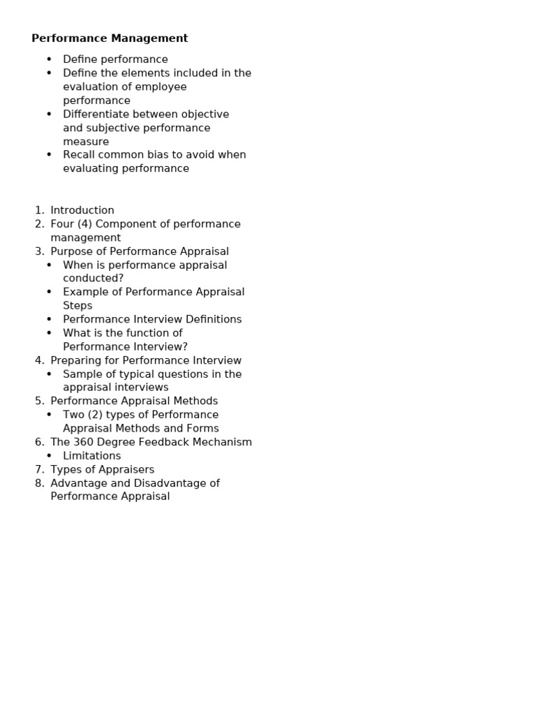 HRM Performance Management | PDF