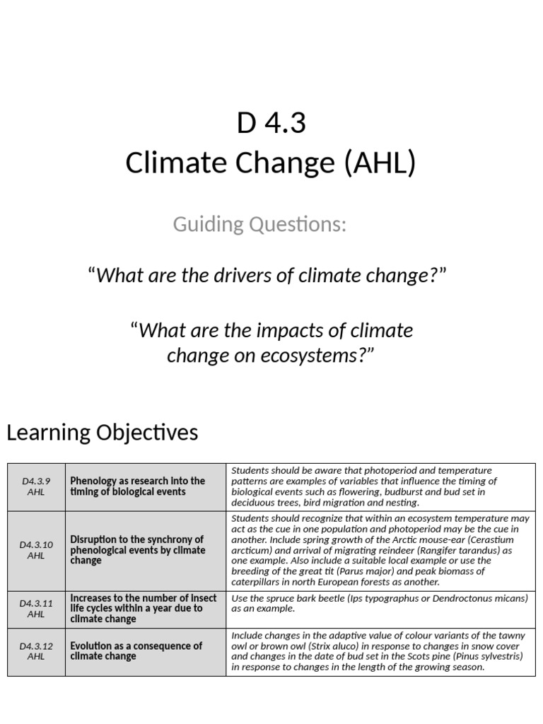 D 4.3 HL Climate Change | PDF