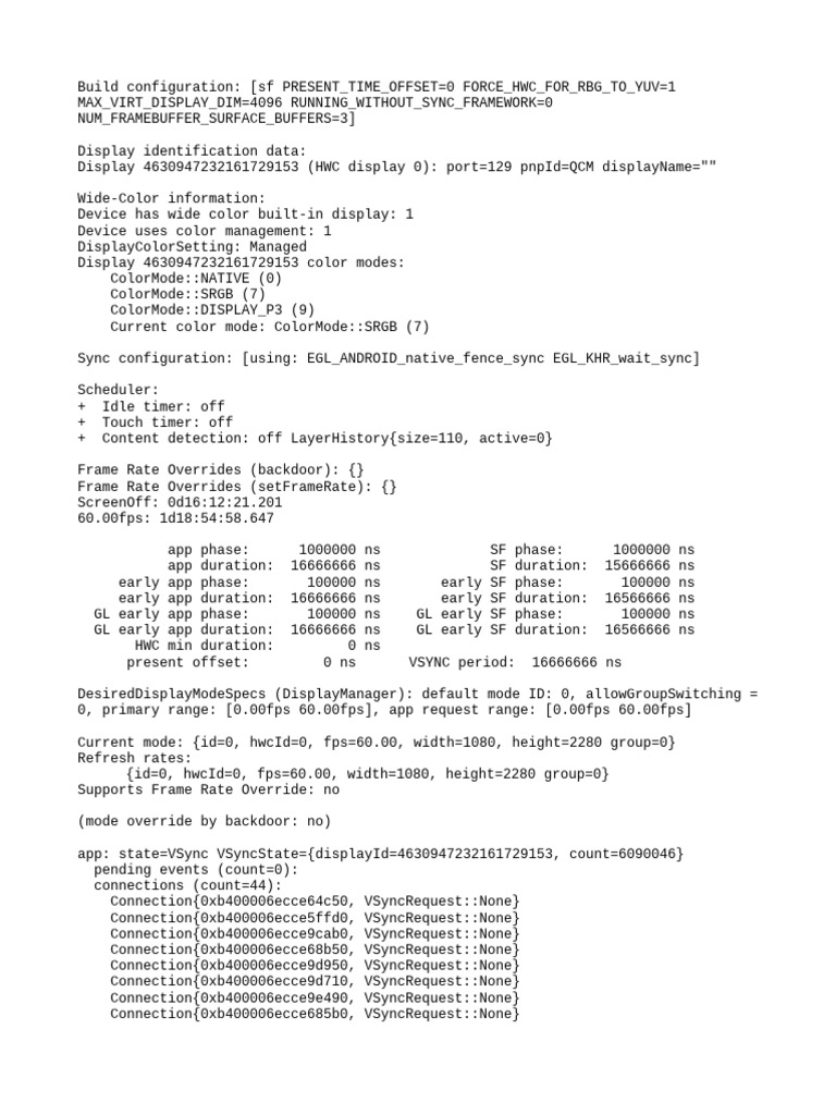Display Configuration and Performance Data | PDF | Computer ...
