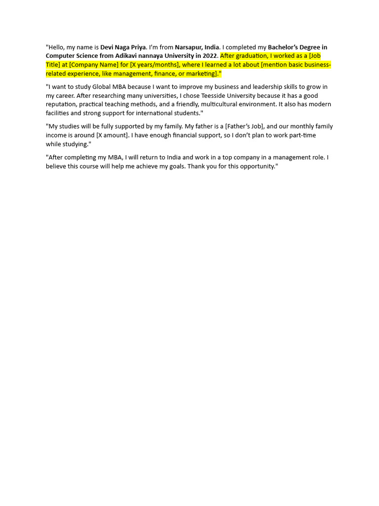 Self Intro | PDF