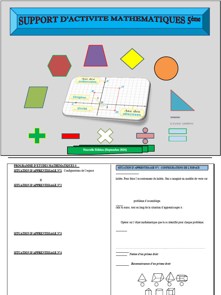 Support de cours maths 5ème | PDF | Géométrie euclidienne | Géométrie