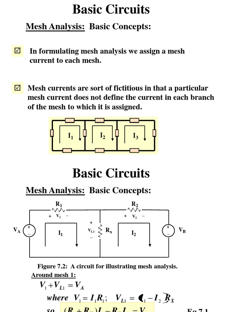Lesson 7 Mesh Analysis | PDF | Electronic Circuits | Mathematical Analysis