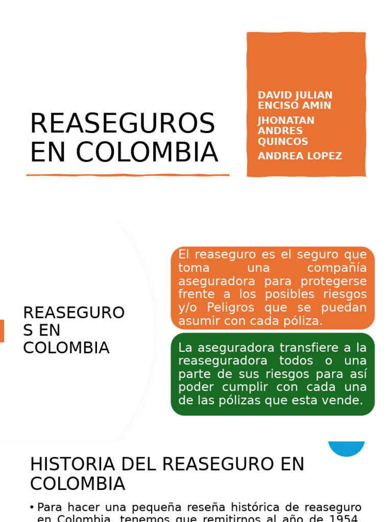 Reaseguro en Colombia: Historia y Tipos | PDF | Reaseguro | Seguro