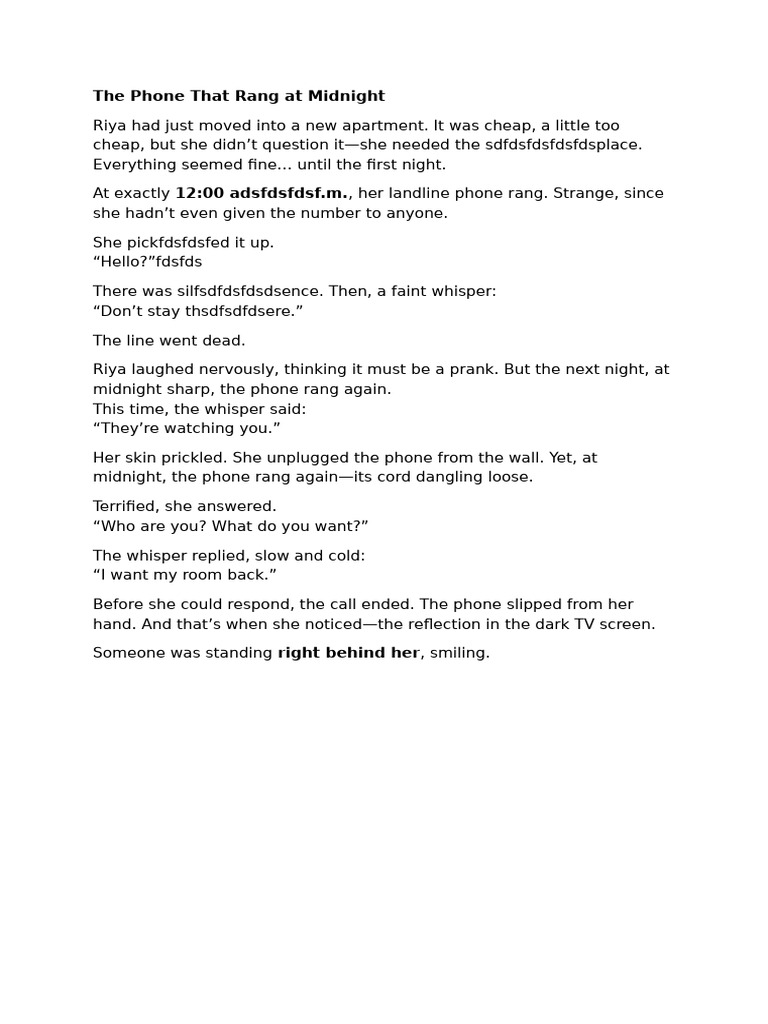 The Phone That Rang at Midnight | PDF