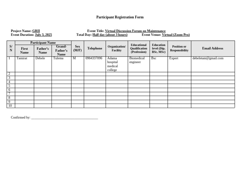 Registration Form22 | PDF