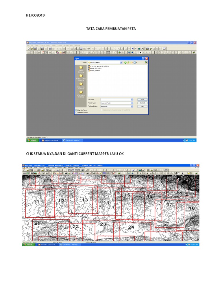 Tata Cara Pembuatan Peta Di Mapinfo | PDF