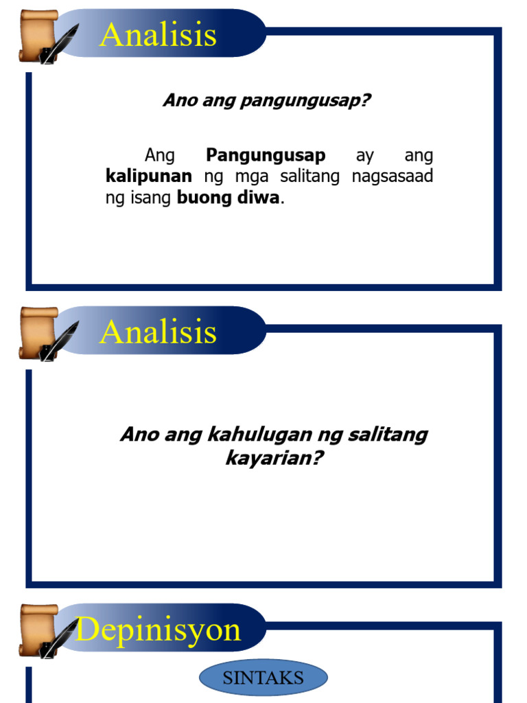 Kayarian NG Pangungusap | PDF