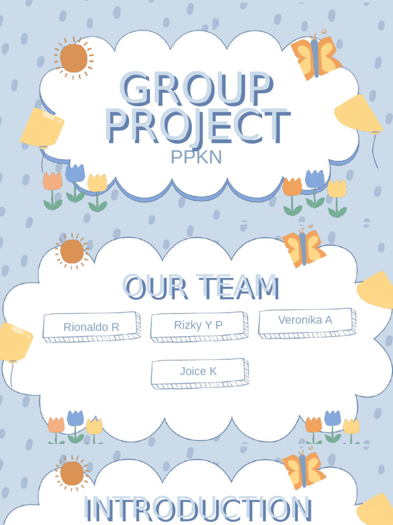 Blue and White Cute Aesthetic Group Project Presentation | PDF