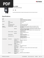 Keyence SR-5000 Code Reader Specs | PDF | Electrical Engineering ...