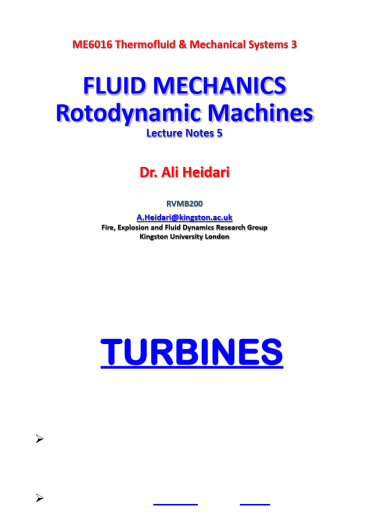 Turbine Types and Cavitation Explained | PDF | Turbine | Pump