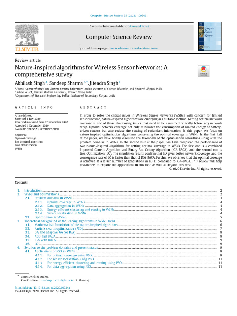 1 s2.0 S1574013720304421 Main | PDF | Wireless Sensor Network ...