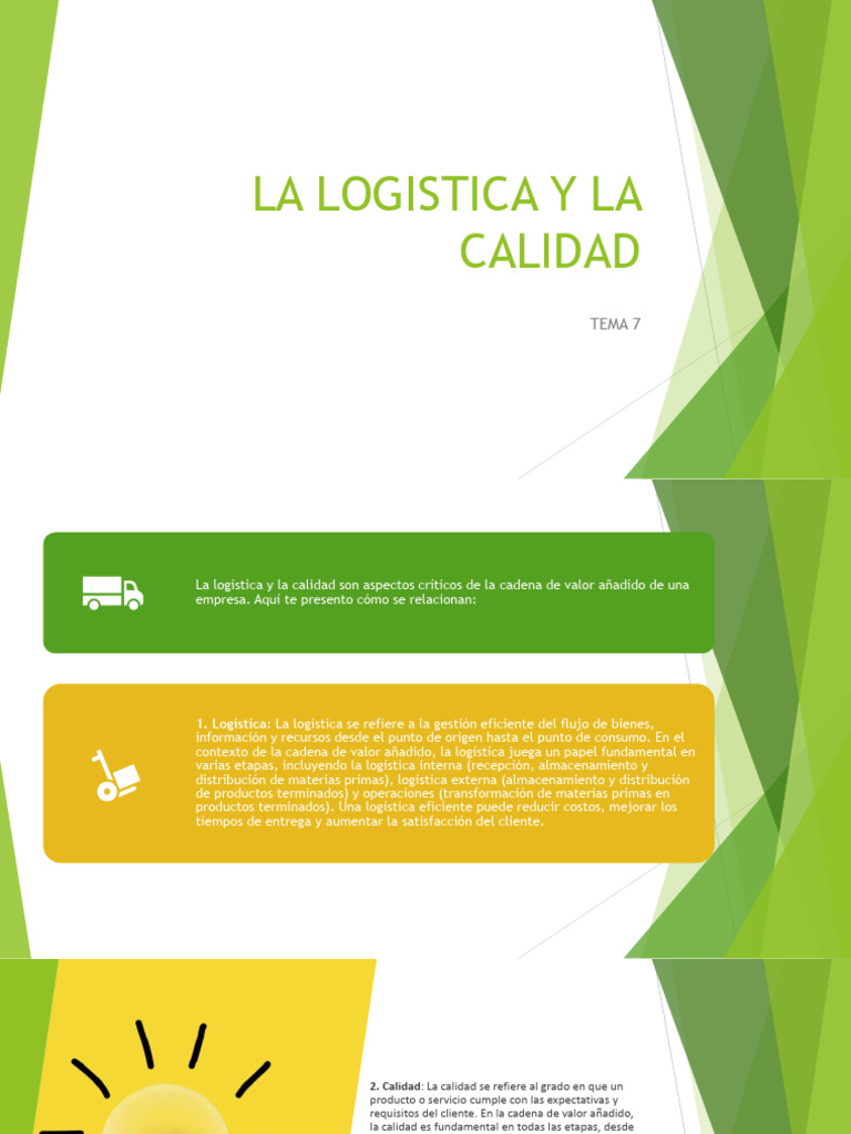 Logística y Calidad en la Cadena de Valor | PDF