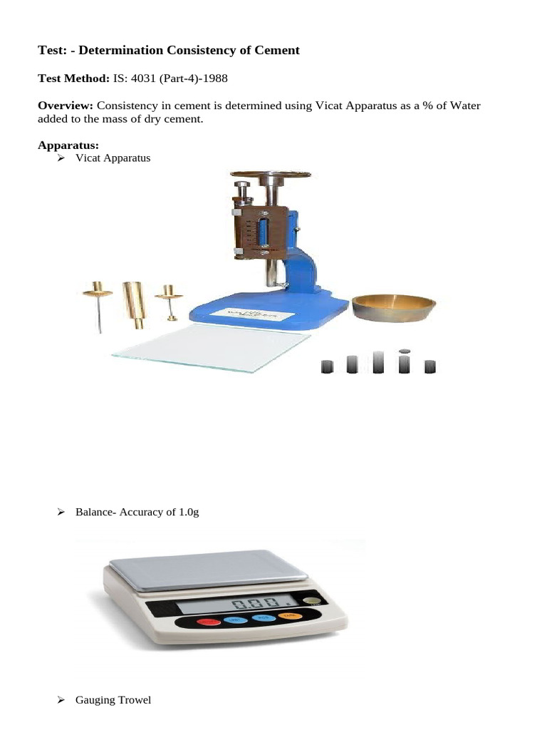 Cement Testing Methods Overview | PDF | Density | Humidity