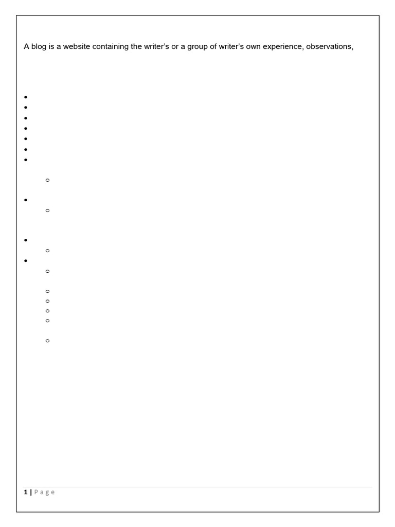 Blog Writing Tips for Class 12 | PDF | Blog