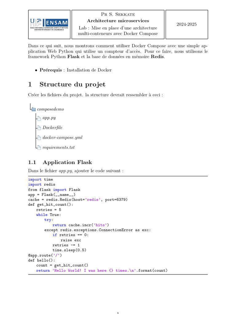 Mise en place d'une architecture Docker Flask | PDF | Internet ...
