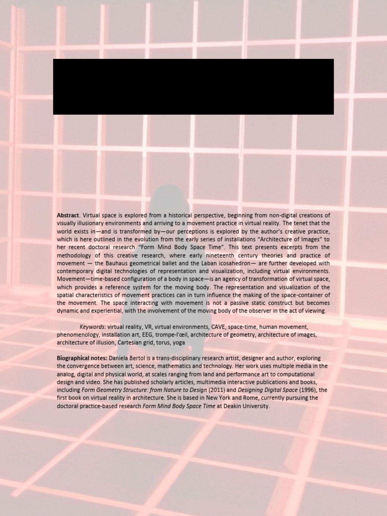 Dynamic Visions in Virtual Space-Time | PDF | Space | Perception
