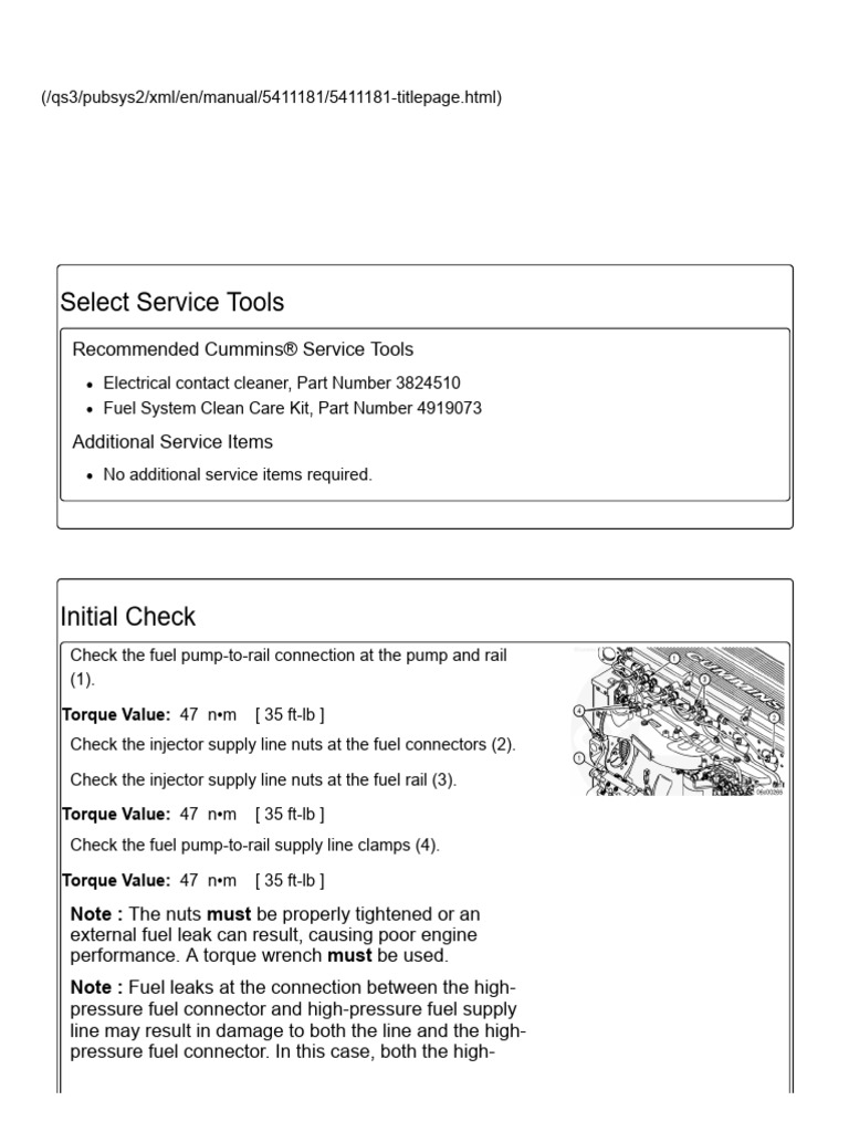 Fuel System Service Guidelines | PDF | Fuel Injection | Mechanical ...
