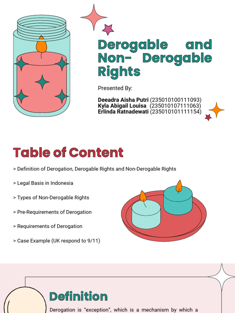 Understanding Non-Derogable Rights | PDF | European Convention On Human ...