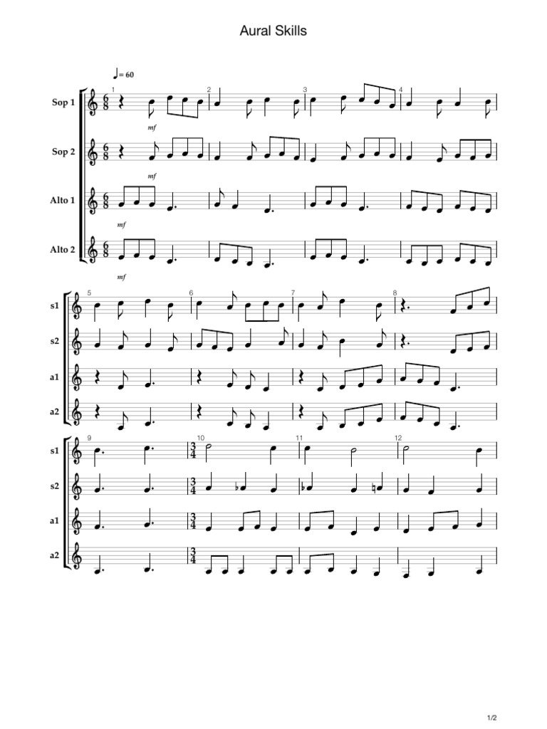 Ear Training Project Print | PDF