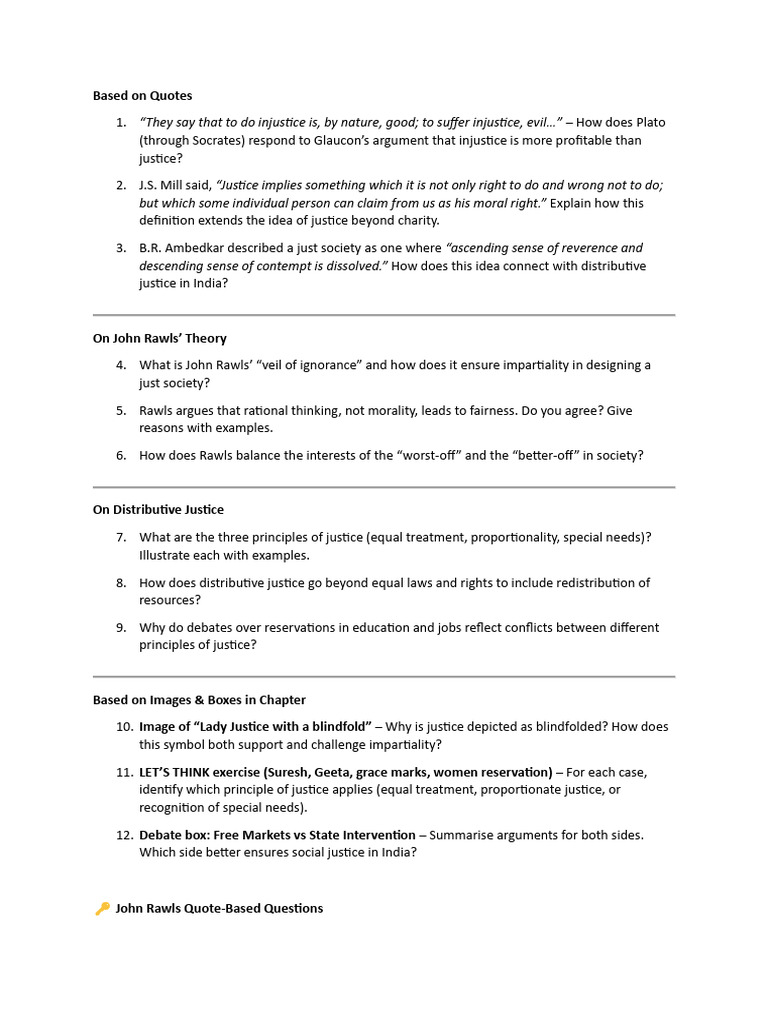 Social Justice Imp Question | PDF | Justice | Crime & Violence