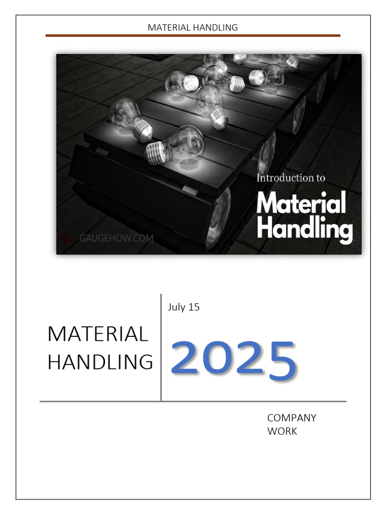 Introduction To Material Handling | PDF