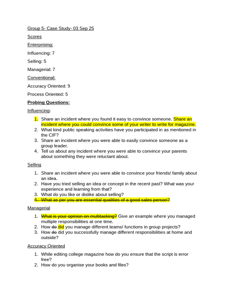 Case Study Questions-Group 5 - 03 Sep 25 | PDF