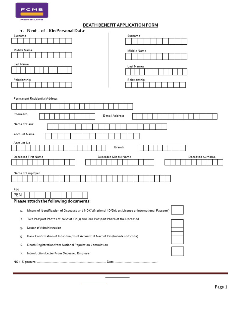 Free Retirement & Death Benefit Process | PDF