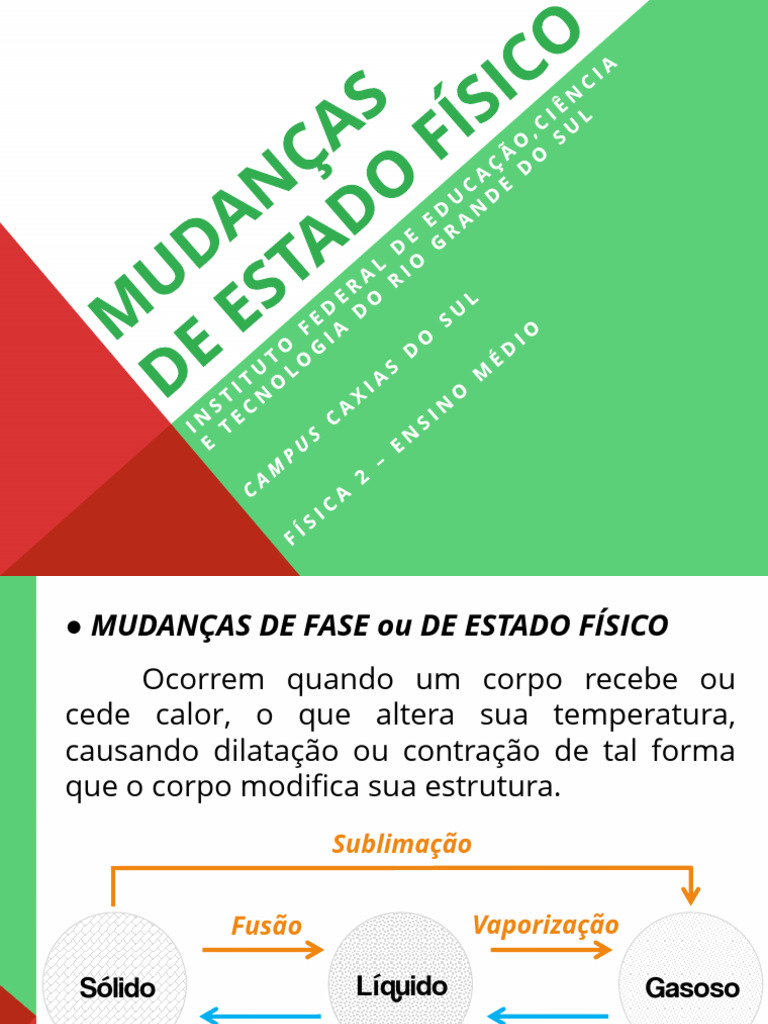 Mudanças de Estado Físico e Calor | PDF | Calor latente | Calor