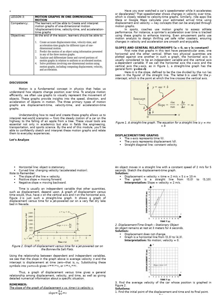 Lesson 4 | PDF | Velocity | Acceleration