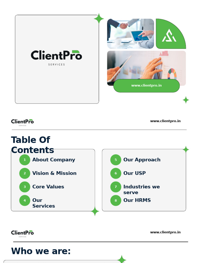 Company Presentatio-Clientpro Services | PDF | Human Resources ...