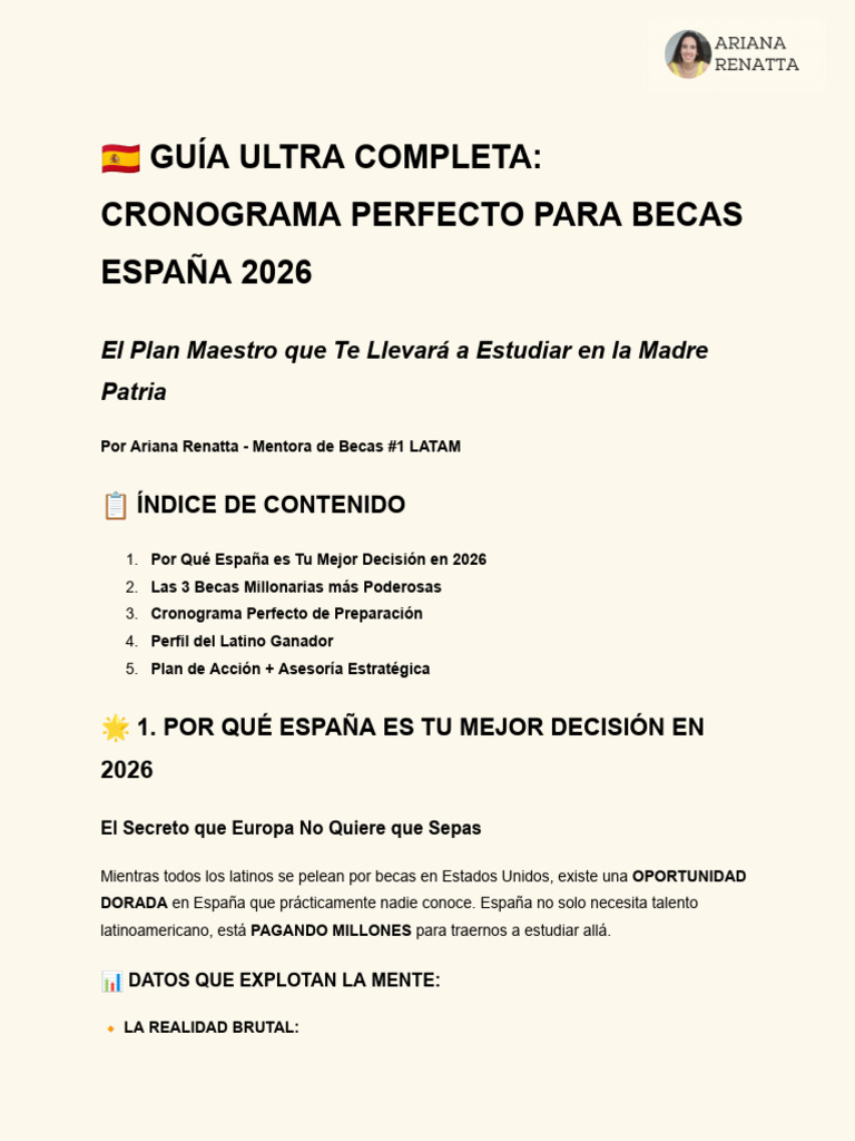 Becas en España 2026: Guía Completa | PDF | España | America latina