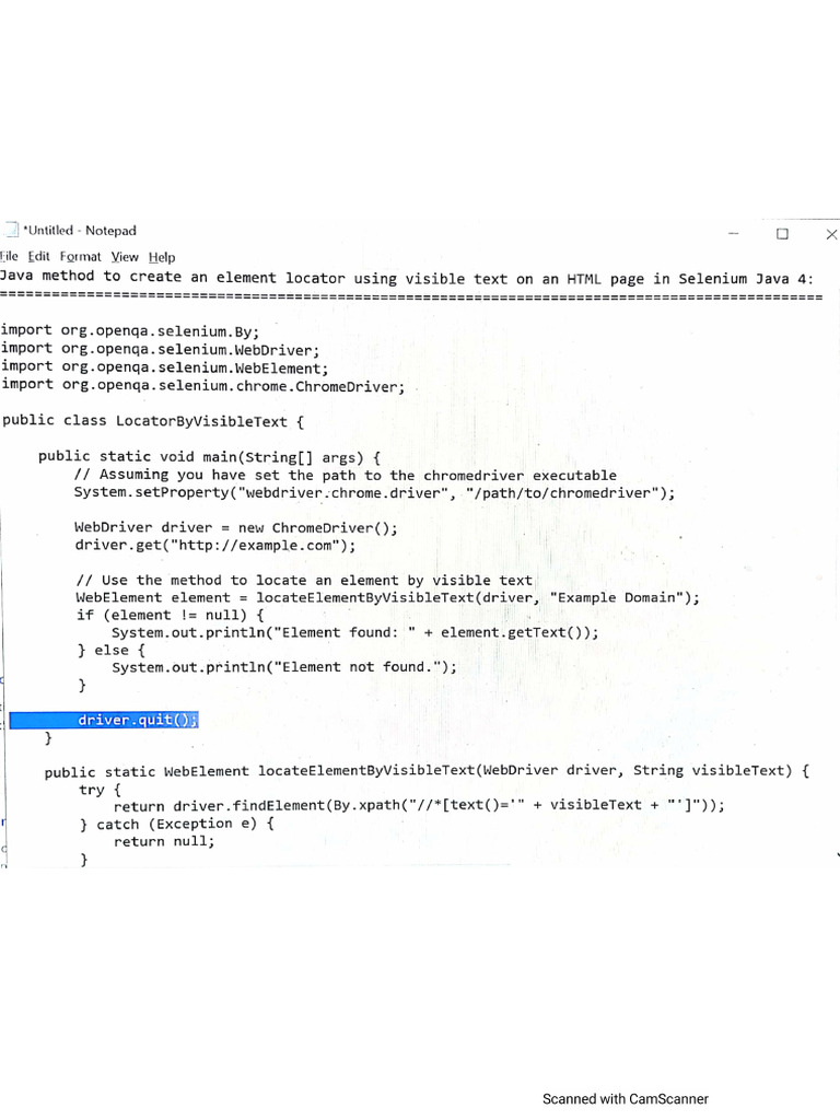 Text to Element Locator | PDF
