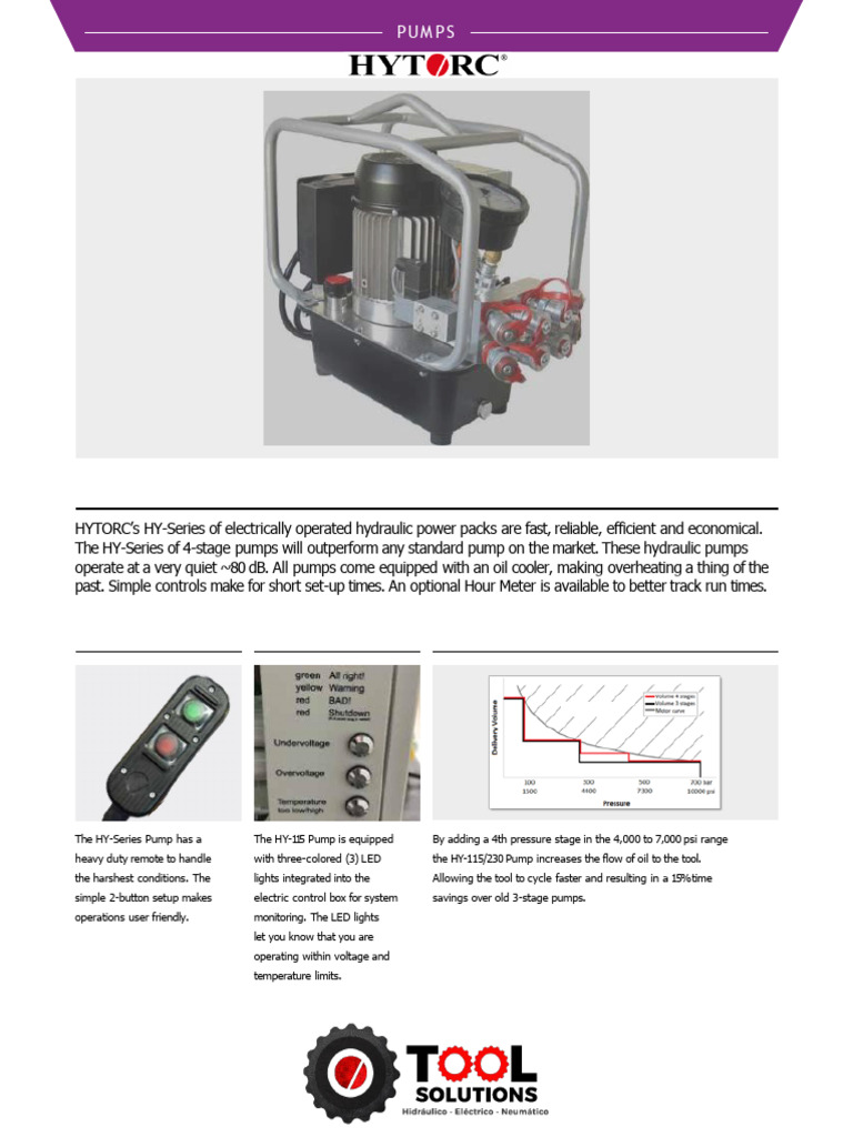 HYTORC HY-Series Hydraulic Pumps | PDF | Pump | Mechanical Engineering