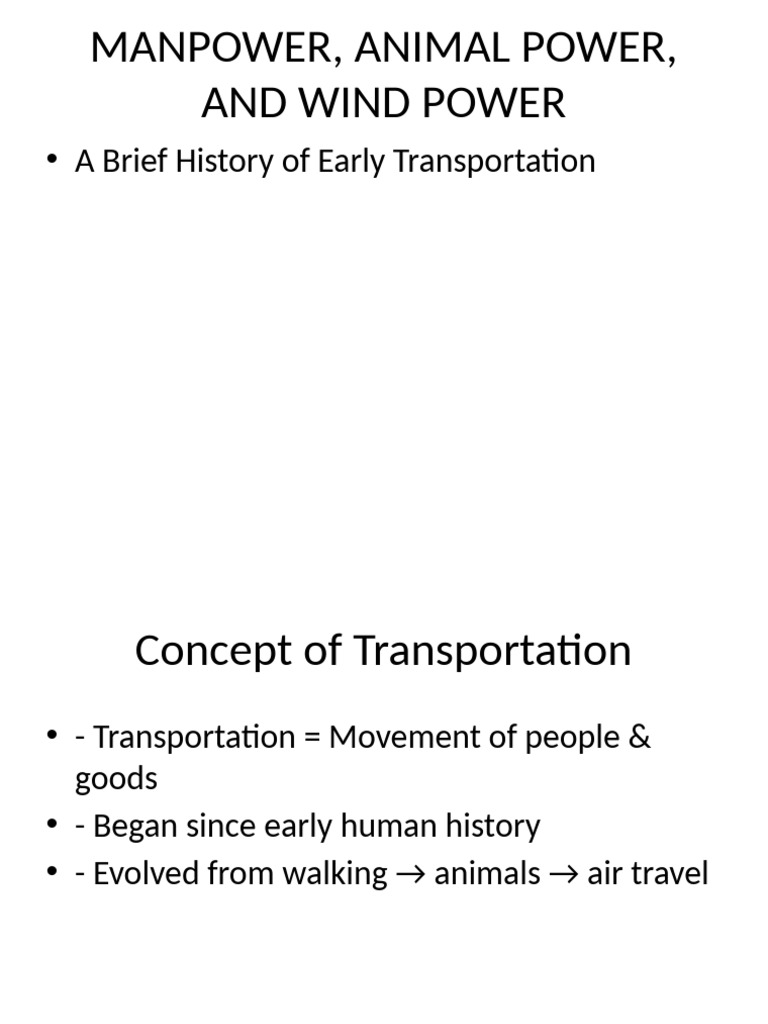 Evolution of Transportation Methods | PDF