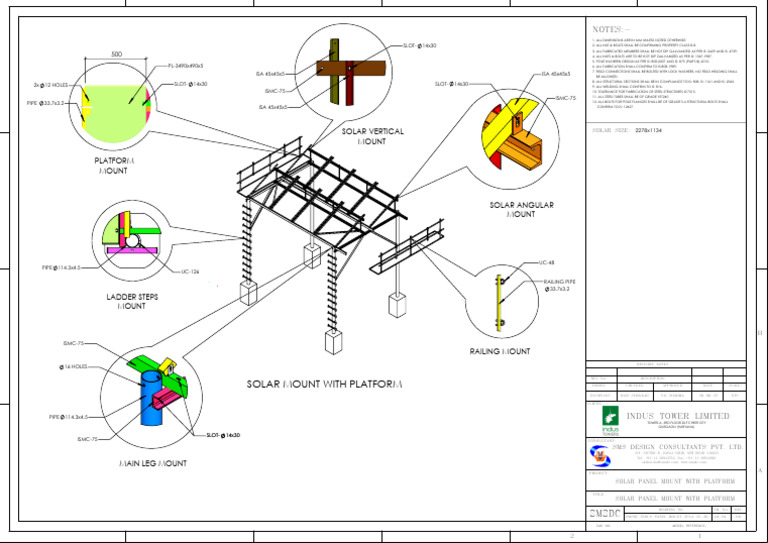 Solar Panel Mounting Platform Design | PDF