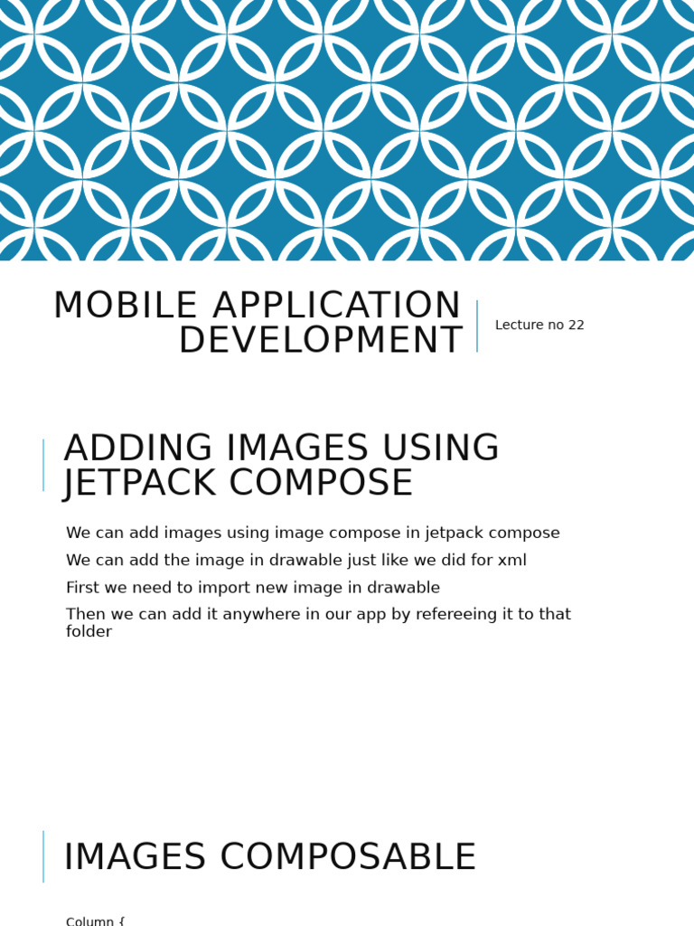 Jetpack Compose: Adding Images & Notifications | PDF | Mobile Software ...