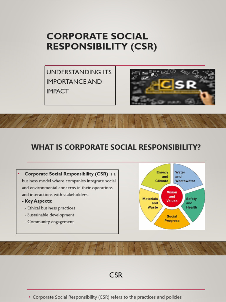 Importance and Impact of CSR Explained | PDF | Corporate Social ...