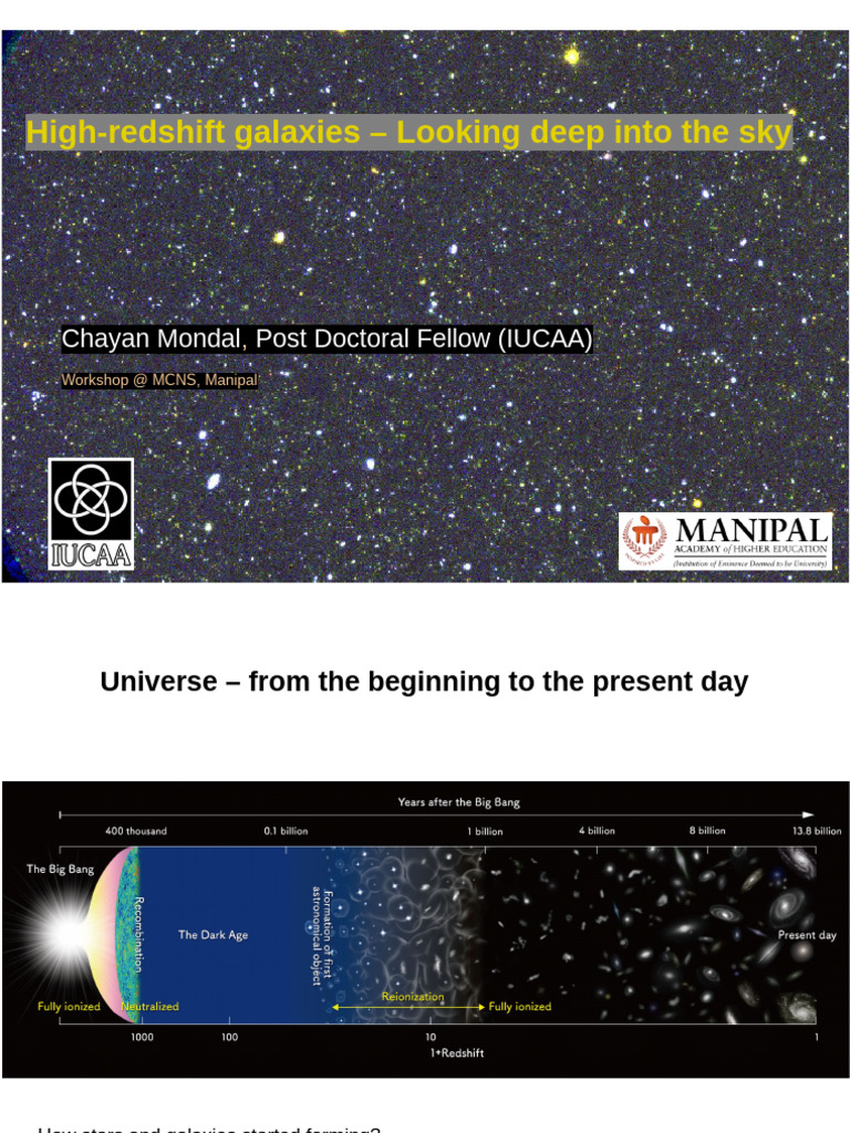 BA High Redshift Galaxies Cmondal | PDF | Galaxy | Hubble Space Telescope