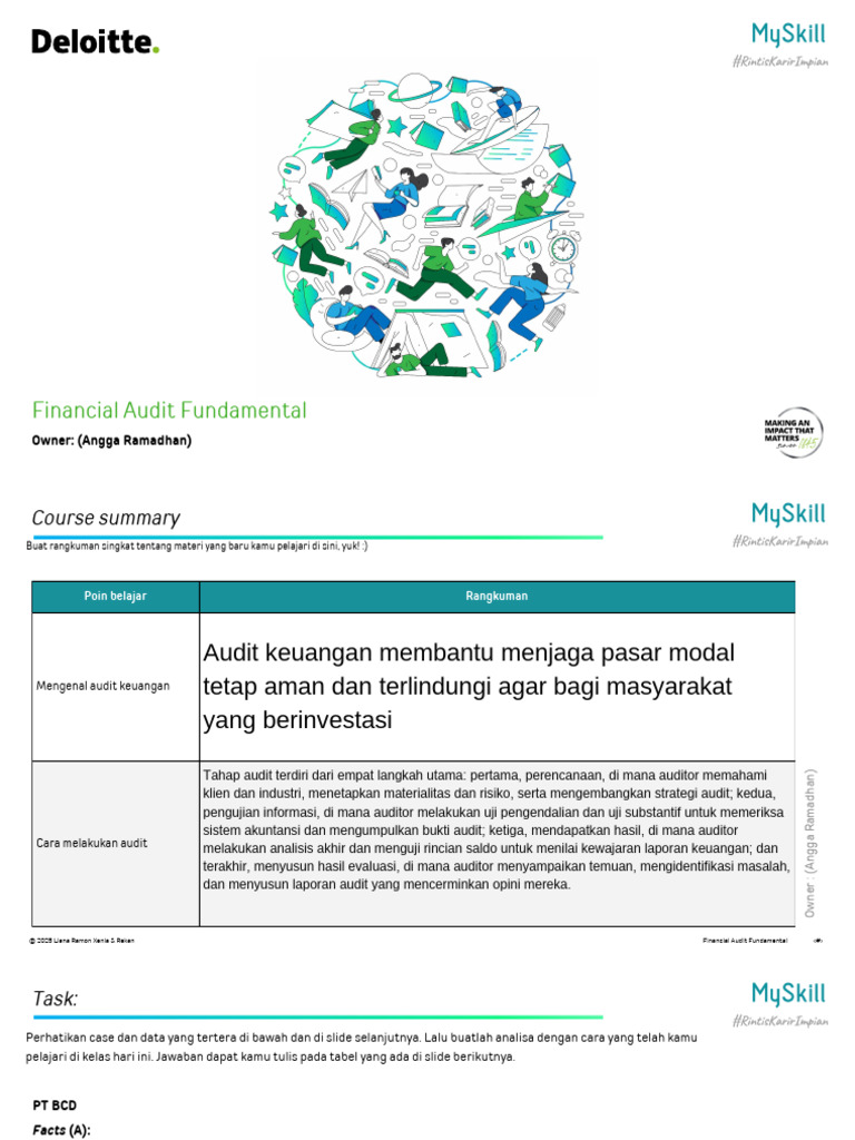 Mini Task SC MySkill X Deloitte - Financial Audit Fundamental - PPTX ...