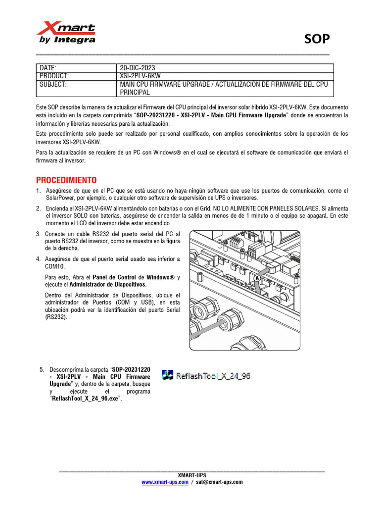 Main CPU Firmware Upgrade | PDF | Botón (Computación) | Unidad Central ...
