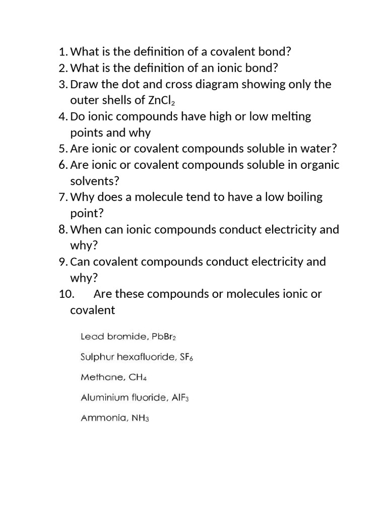 Ionic vs Covalent Bonds Explained | PDF