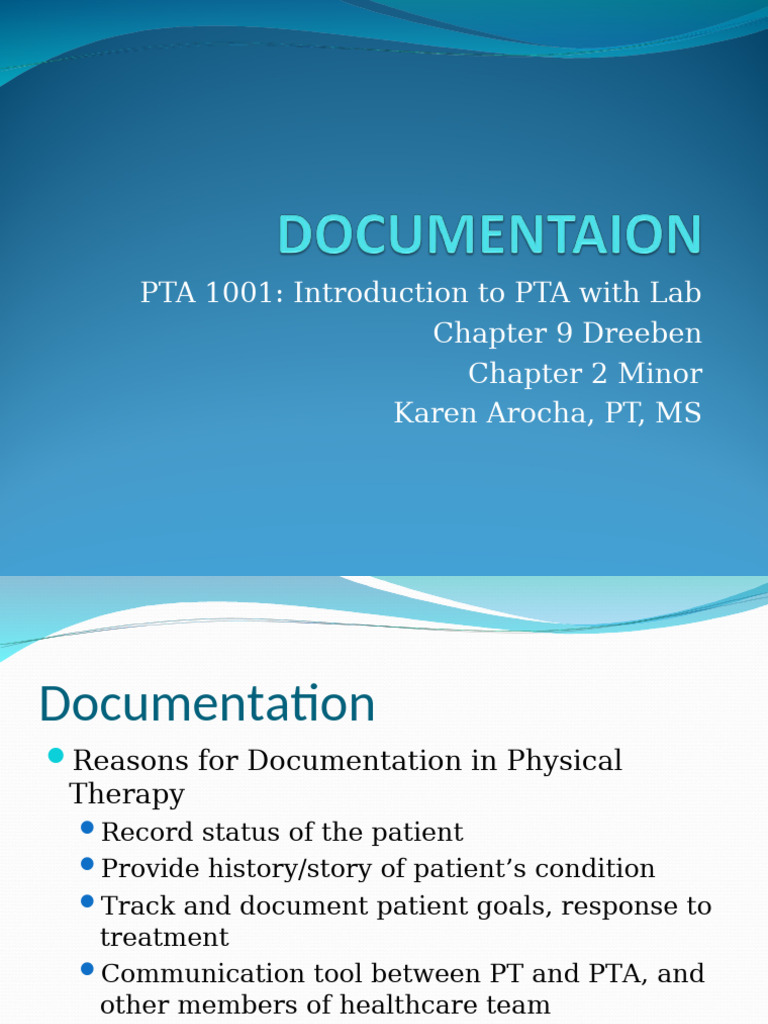 Essential Physical Therapy Documentation Guide | PDF | Physical Therapy ...