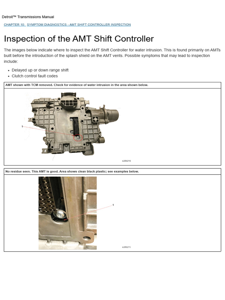 AMT Shift Controller Inspection Guide | PDF