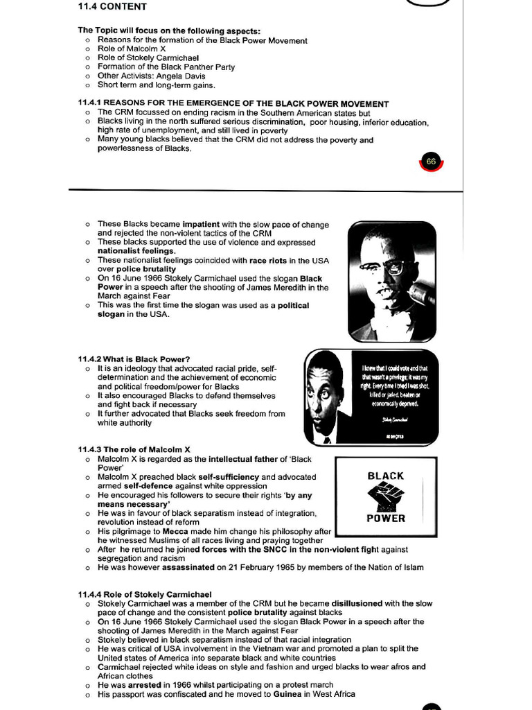 Black Power Movement | PDF