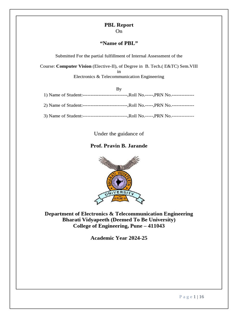 PBL Report on Computer Vision Project | PDF | Chess Openings | Chess