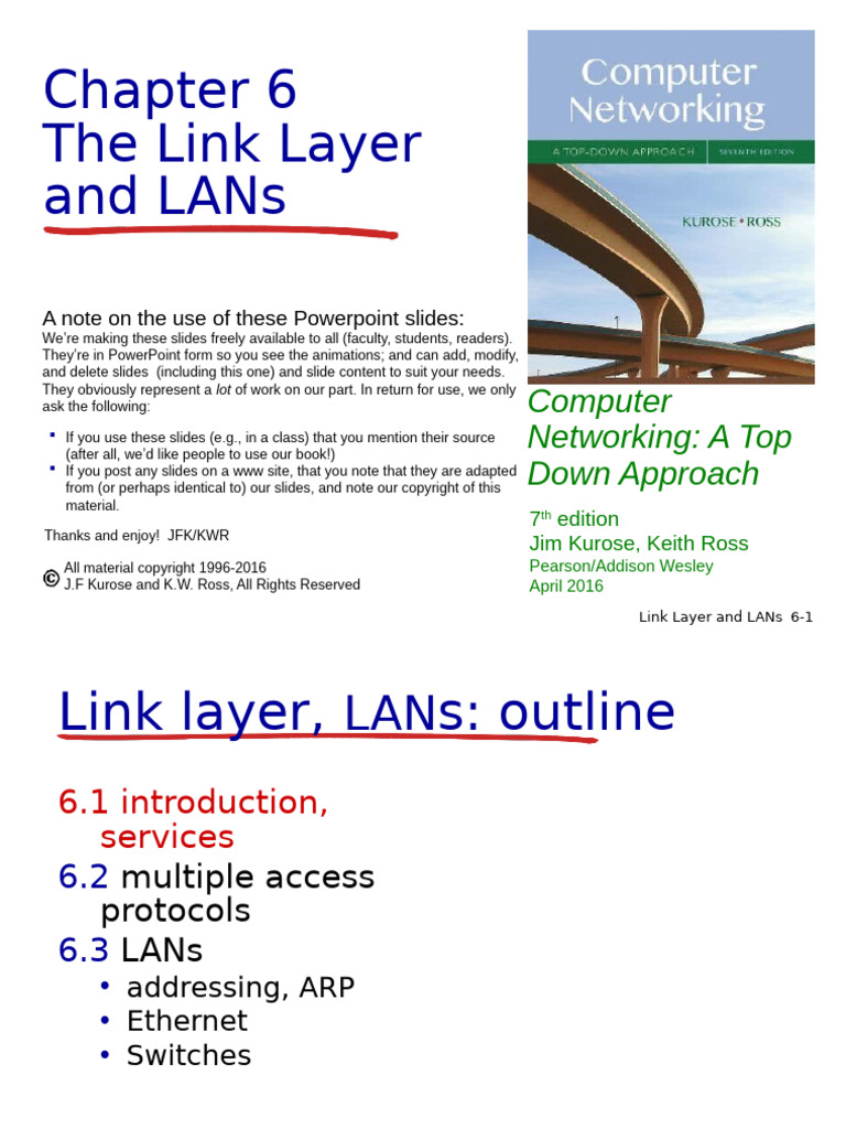 Link Layer and LANs Overview | PDF | Channel Access Method | Internet ...